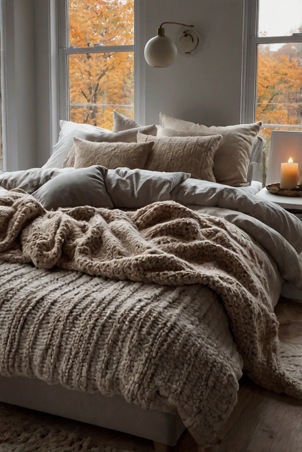 Fall bedroom decor, Bedroom makeover, Cozy bedroom ideas, Autumn bedroom inspiration, Luxury bedroom design