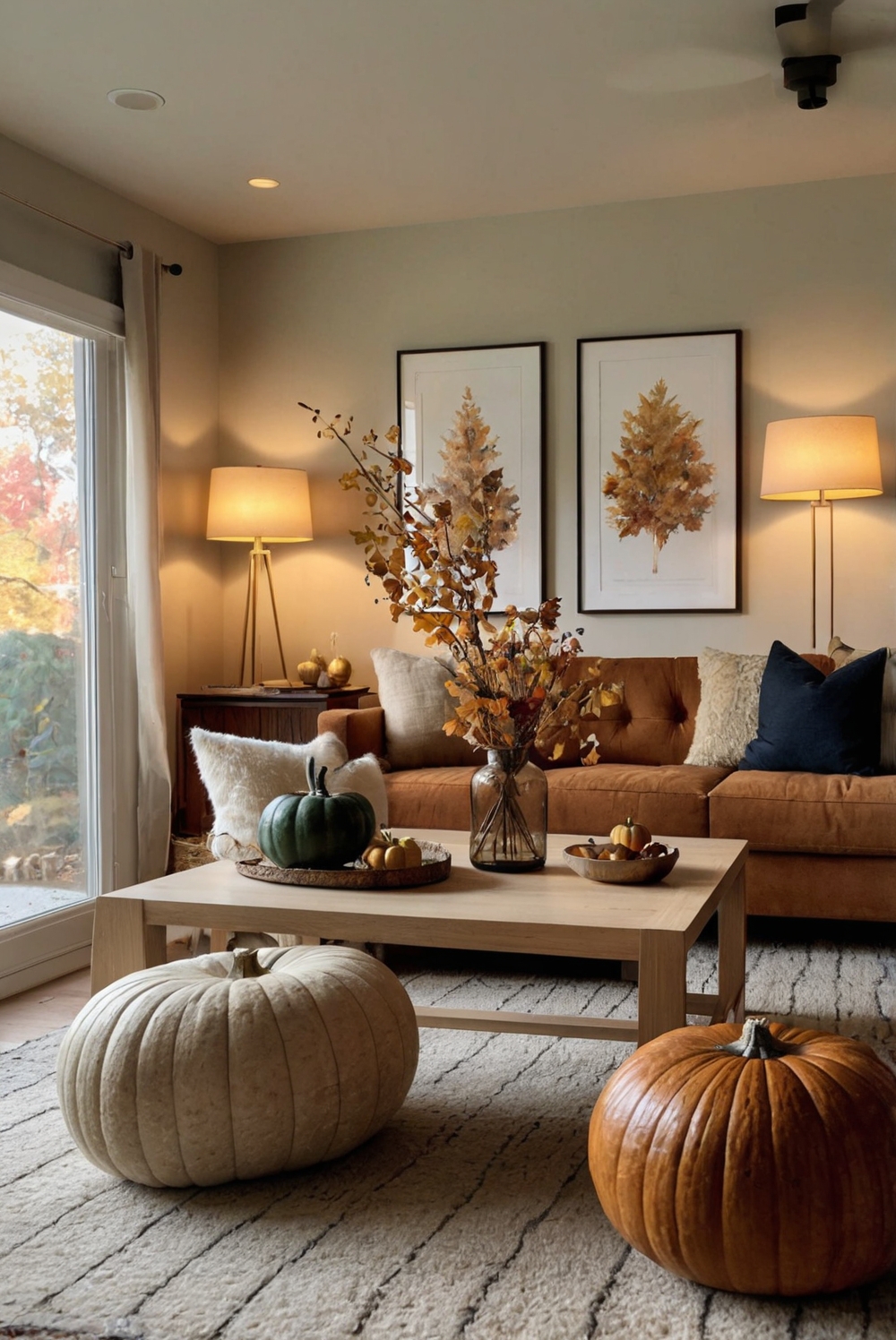 fall decor ideas, living room makeover, fall decorating tips, cozy living room, autumn home decor