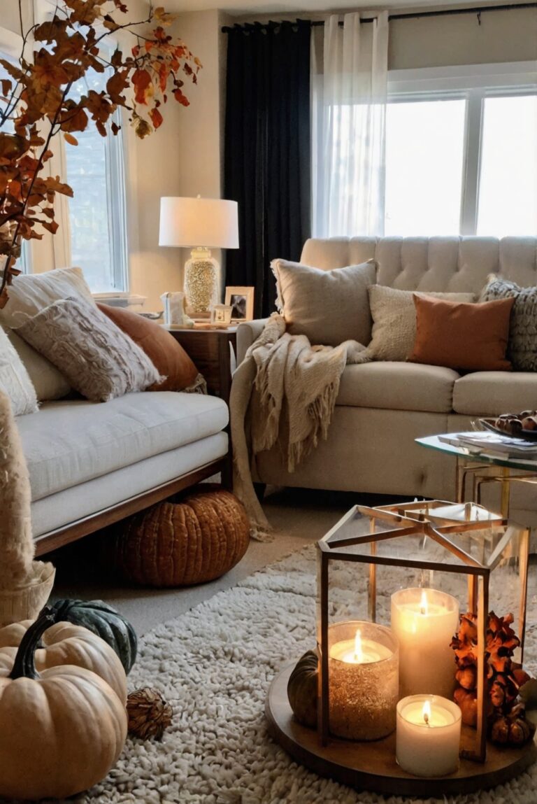 fall decor ideas, living room decor, fall decorating tips, home decor ideas, cozy living room