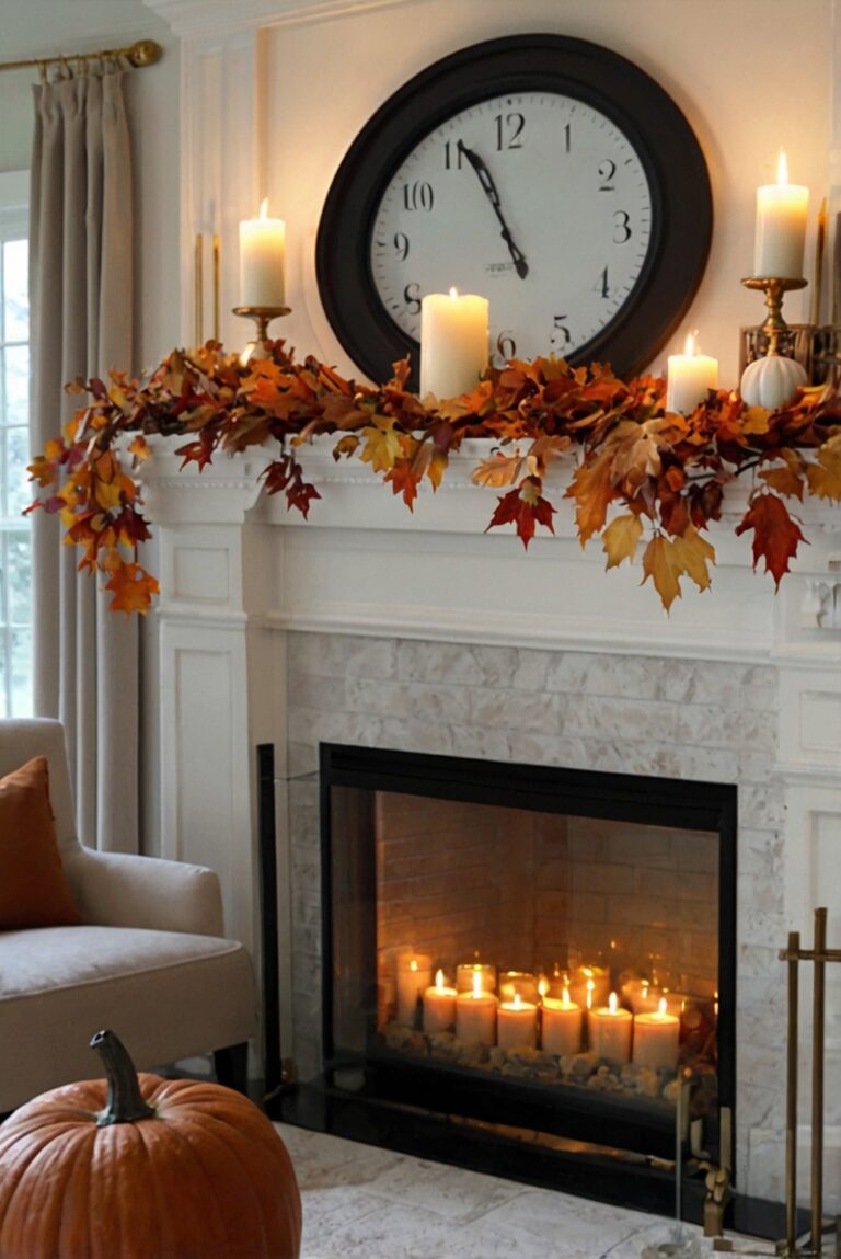 Fall mantel decor, Mantel decor ideas, Chic mantel decor, Fall home decor, TV mantel decor