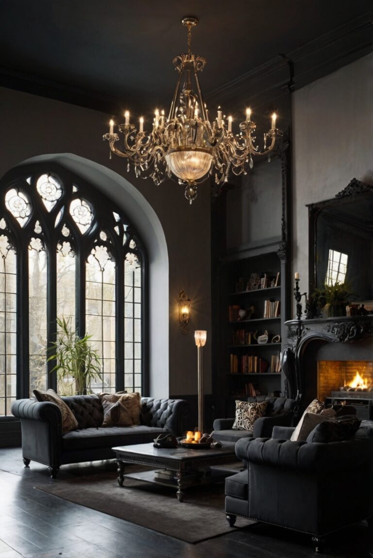 Stunning Gothic decor, Gothic furniture, Gothic home design, Dark living room, Gothic interior design