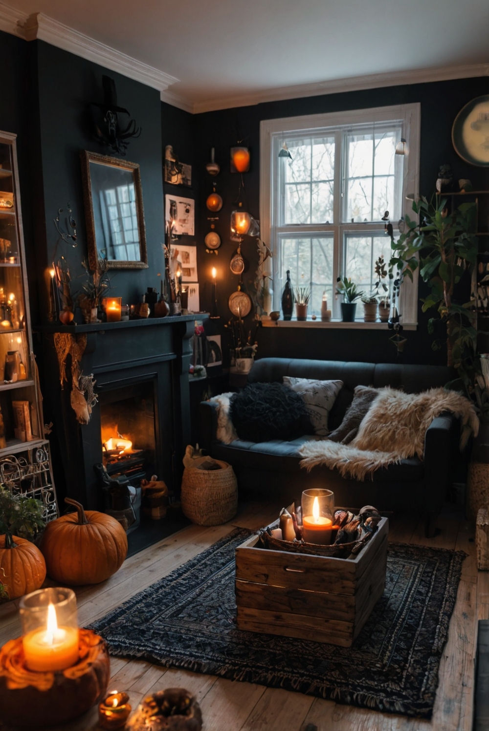 Witchy room decor, Magical home accessories, Mystic interior design, Occult room ideas, Gothic room inspiration