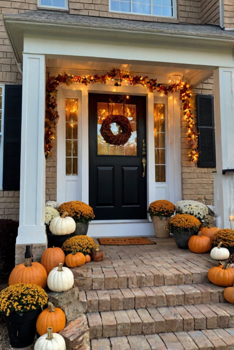 Fall porch decor, Outdoor fall decorations, Autumn porch ideas, Fall front porch, Fall outdoor decorating