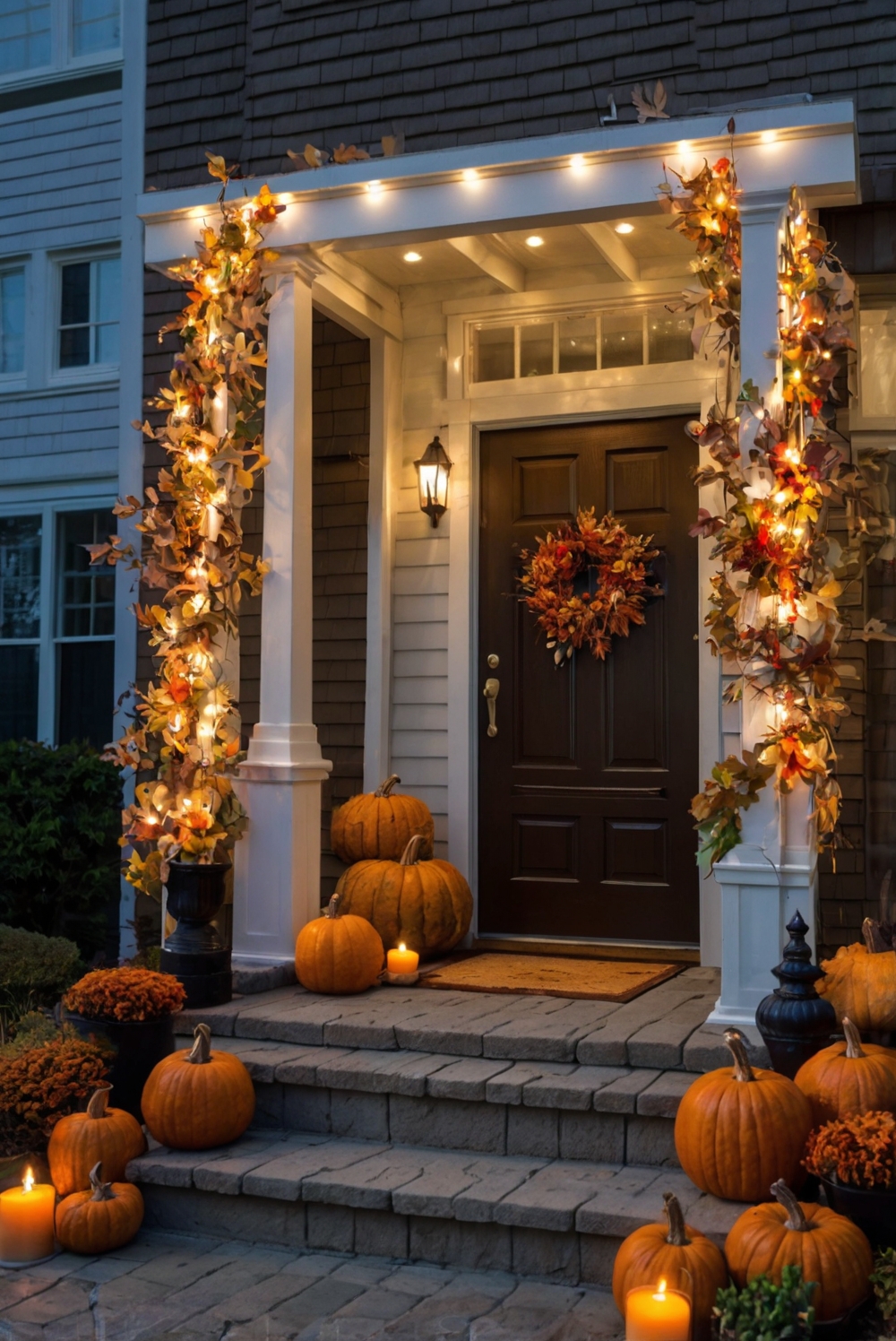 thanksgiving outdoor decorations, fall outdoor decor, autumn yard decorations, outdoor Thanksgiving centerpiece, outdoor Thanksgiving lights