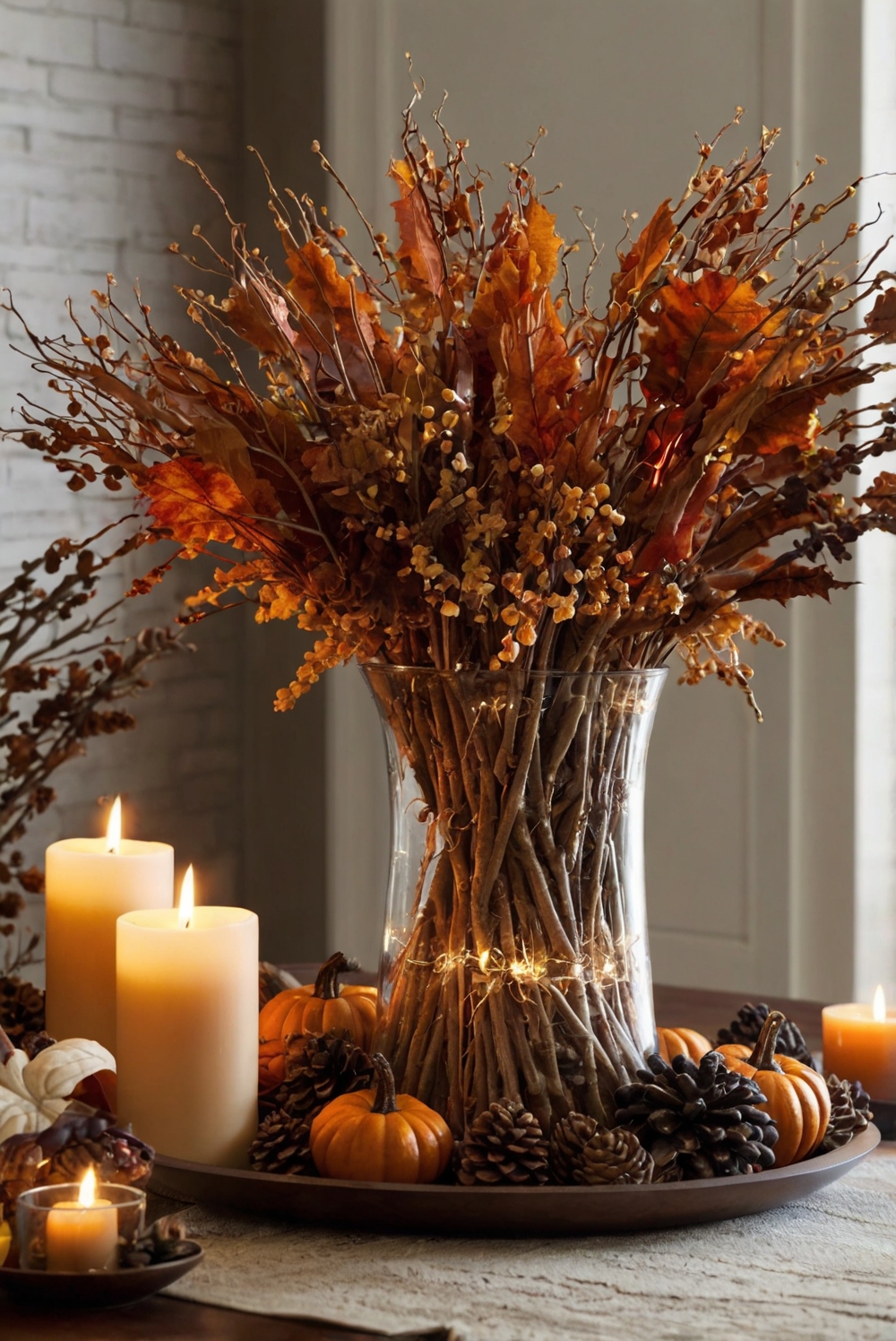 Thanksgiving room decor, seasonal home decorations, festive interior design, elegant holiday accents, stylish autumn home improvements.