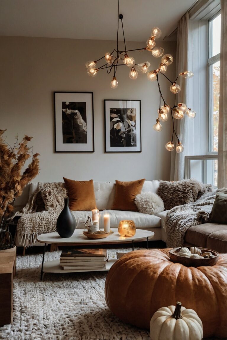 Upgrade Apartment Decor, Autumn Home Improvements, Luxury Apartment Upgrades, Chic Fall Decor Ideas, Modern Living Space Renovations